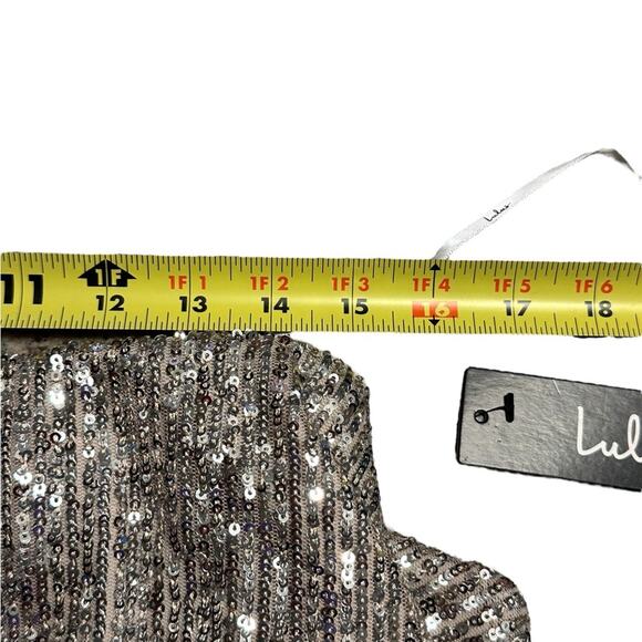 Lulus Gold Sequin Strapless Midi Dress Size Small NWT - Picture 7 of 8